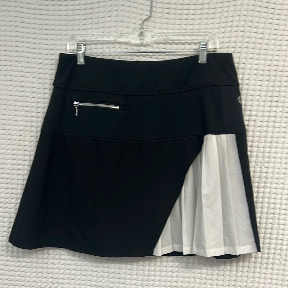 GG Blue Black White Peekaboo Skort Golf Pickleball Tennis Sport Skirt Women's L